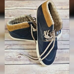 Van's Dark Blue and Tan Men's Sneakers